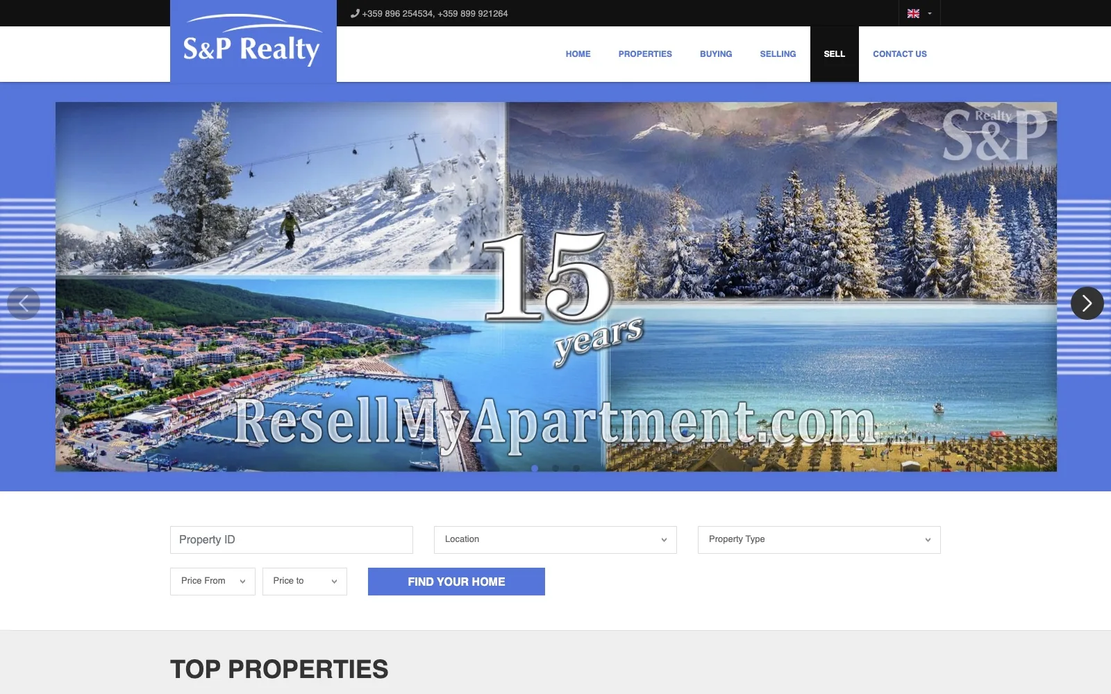 Holiday property resale portal